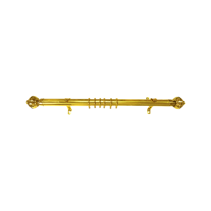 Bastone per tende con adesivo dorato