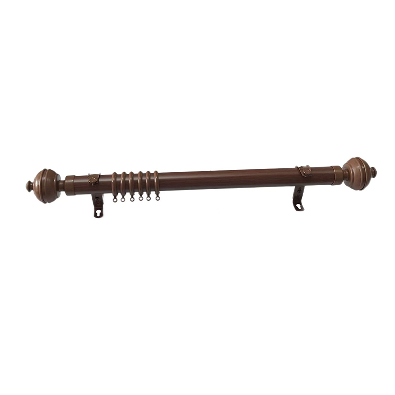 Bastone per tende adesivo con venature del legno