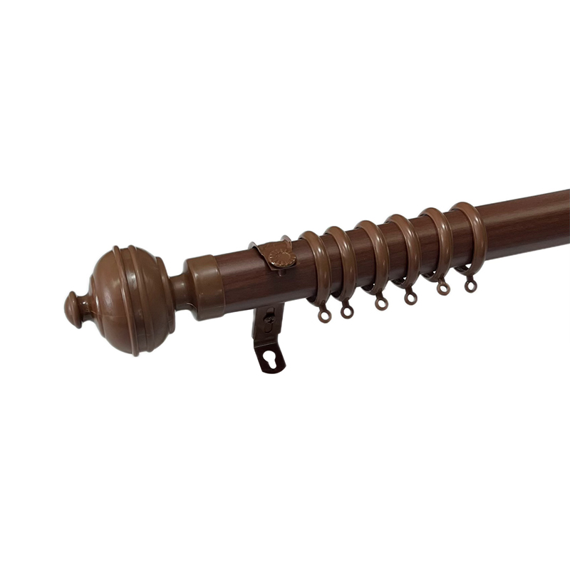 Bastone per tende adesivo con venature del legno