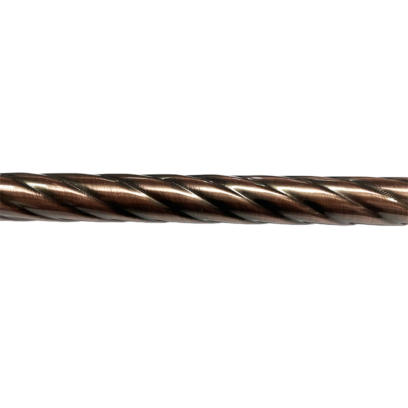 Bastone per tende telescopico in ferro intrecciato